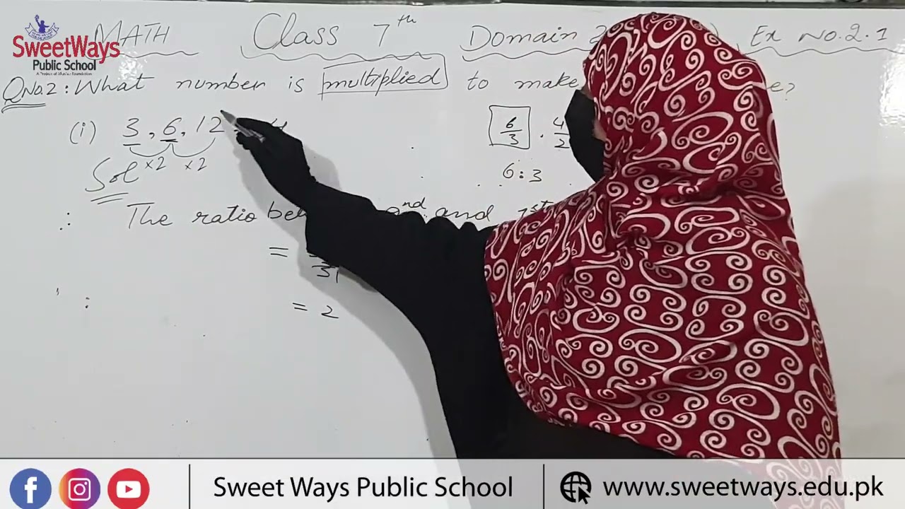 7th Math -2025- EXR # 2.1- Q # 1 & 2