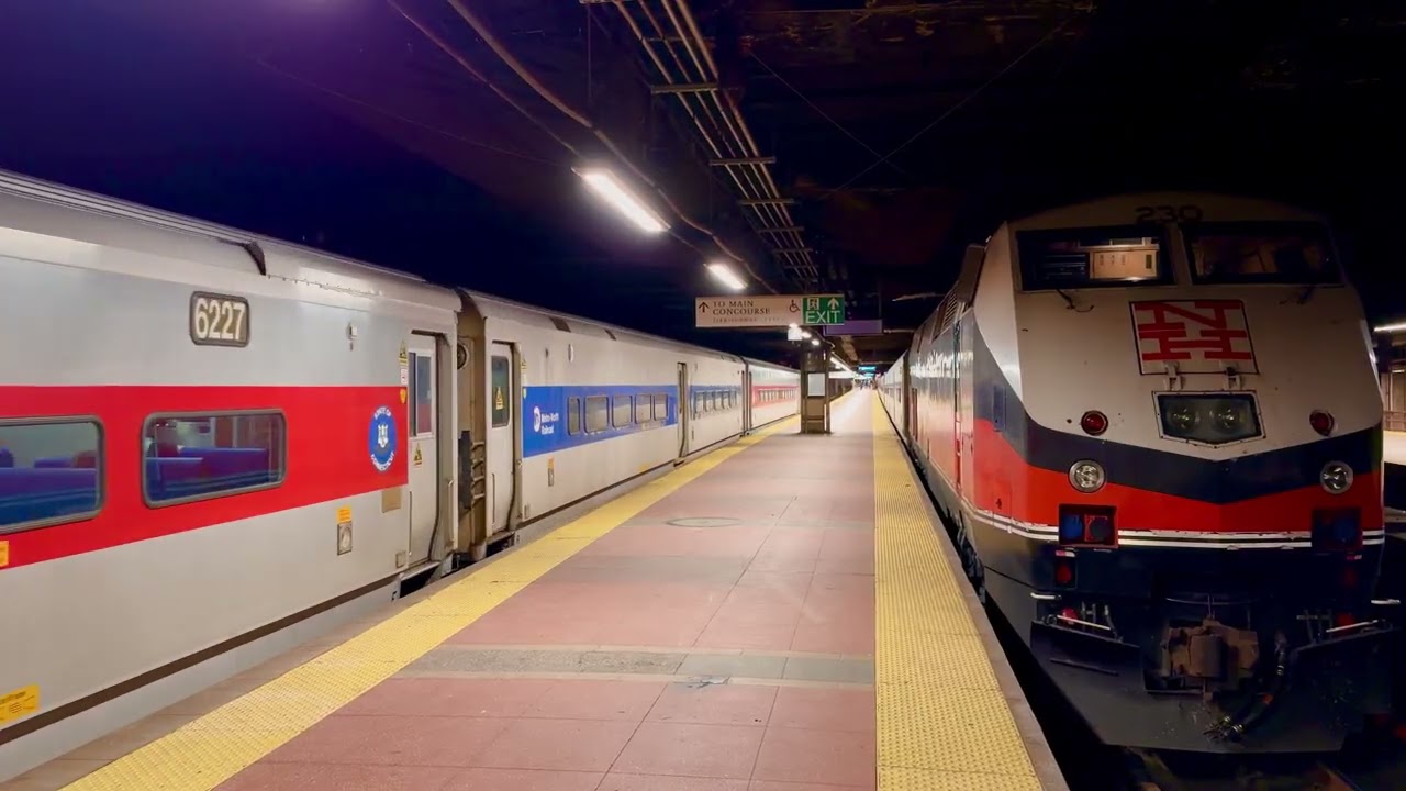 Metro North Hudson line trains at Grand Central  Poughkeepsie bound. P32AC-DM #224 #230