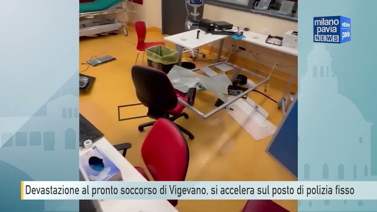 Devastazione al pronto soccorso dell'ospedale di Vigevano, si accelera sul posto di polizia fisso