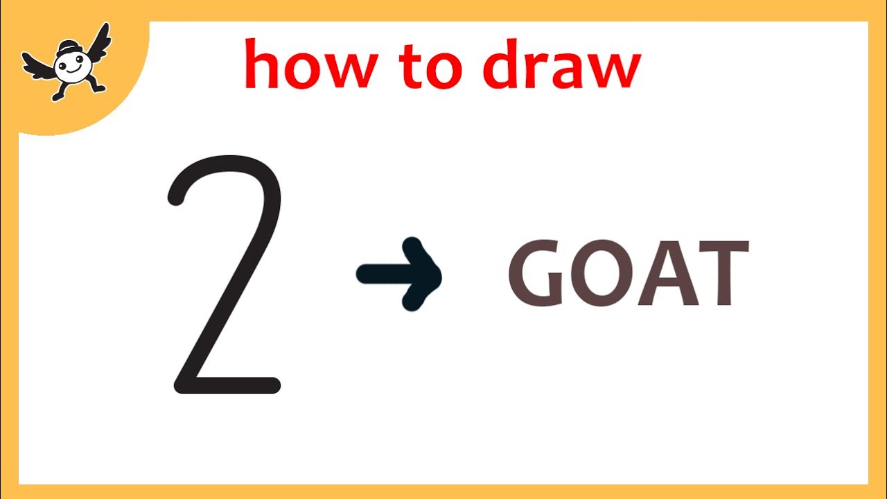 Goat Drawing Simple | How to Draw a Goat from 2 Number