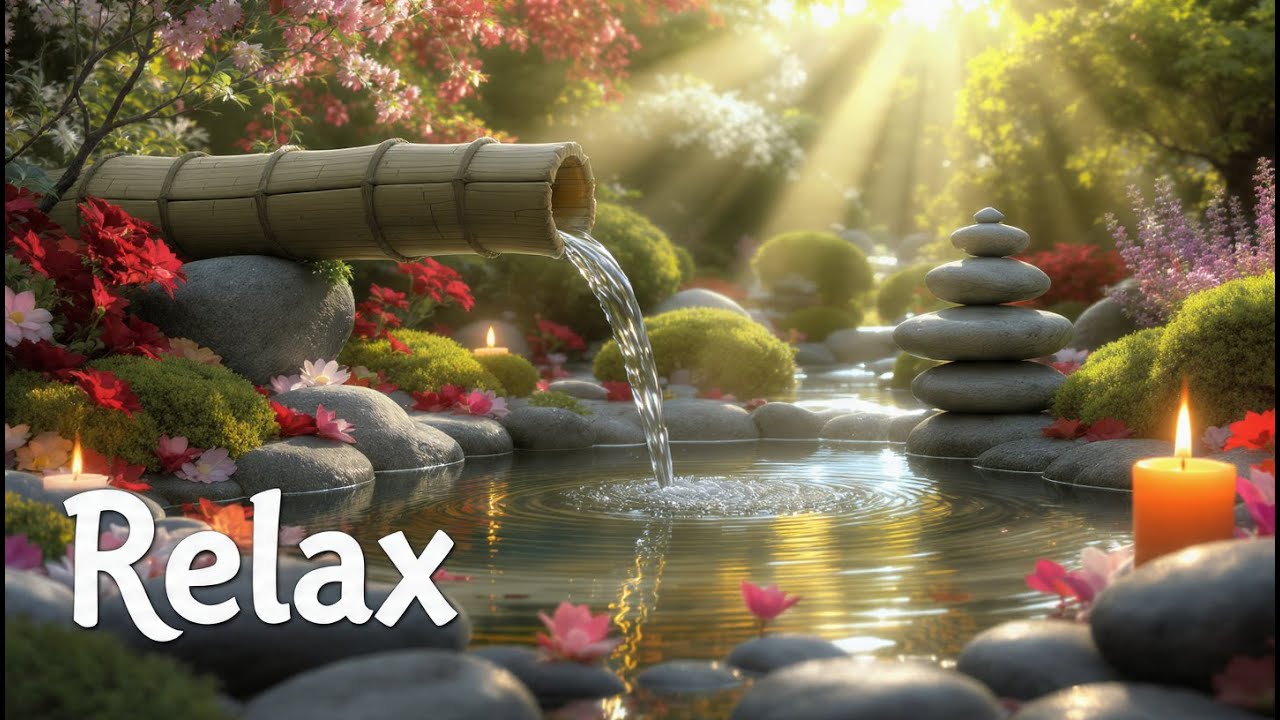 Peaceful Sleep Ambience with Gentle Piano and Natural Water Sounds | LIVE