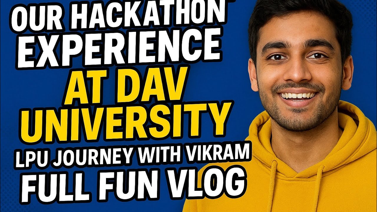 “Our Hackathon Experience at DAV University | LPU Journey with Vikram | Full Fun Vlog