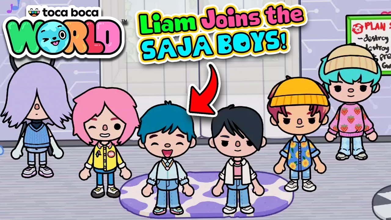 Liam Joins the SAJA BOYS?! - Toca Life World