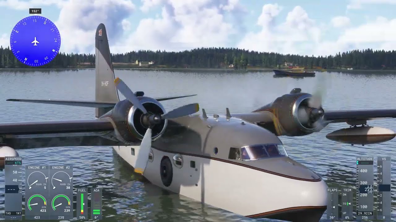 Virtuaalilento Mikkelissä (Fin), Grumman G-111 Albatross, MSFS24, Pilot Peku