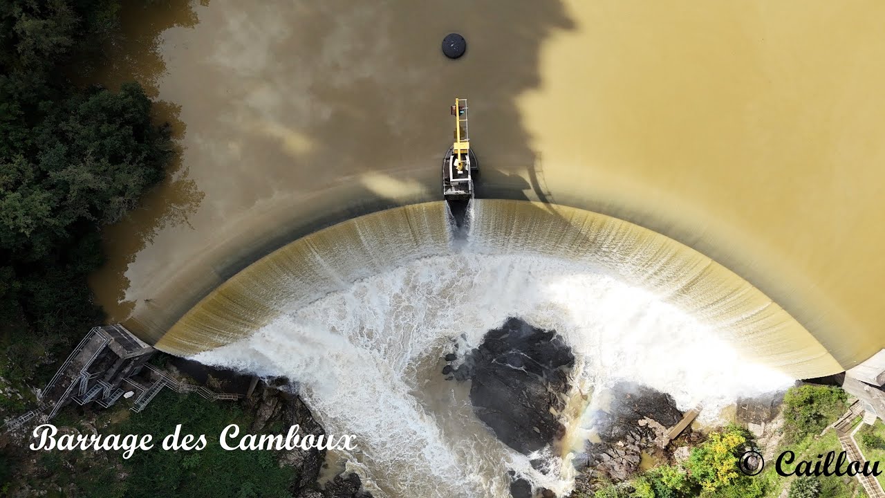 Barrage des Camboux Le Gardon Cévennes Gard Crue  Caillou