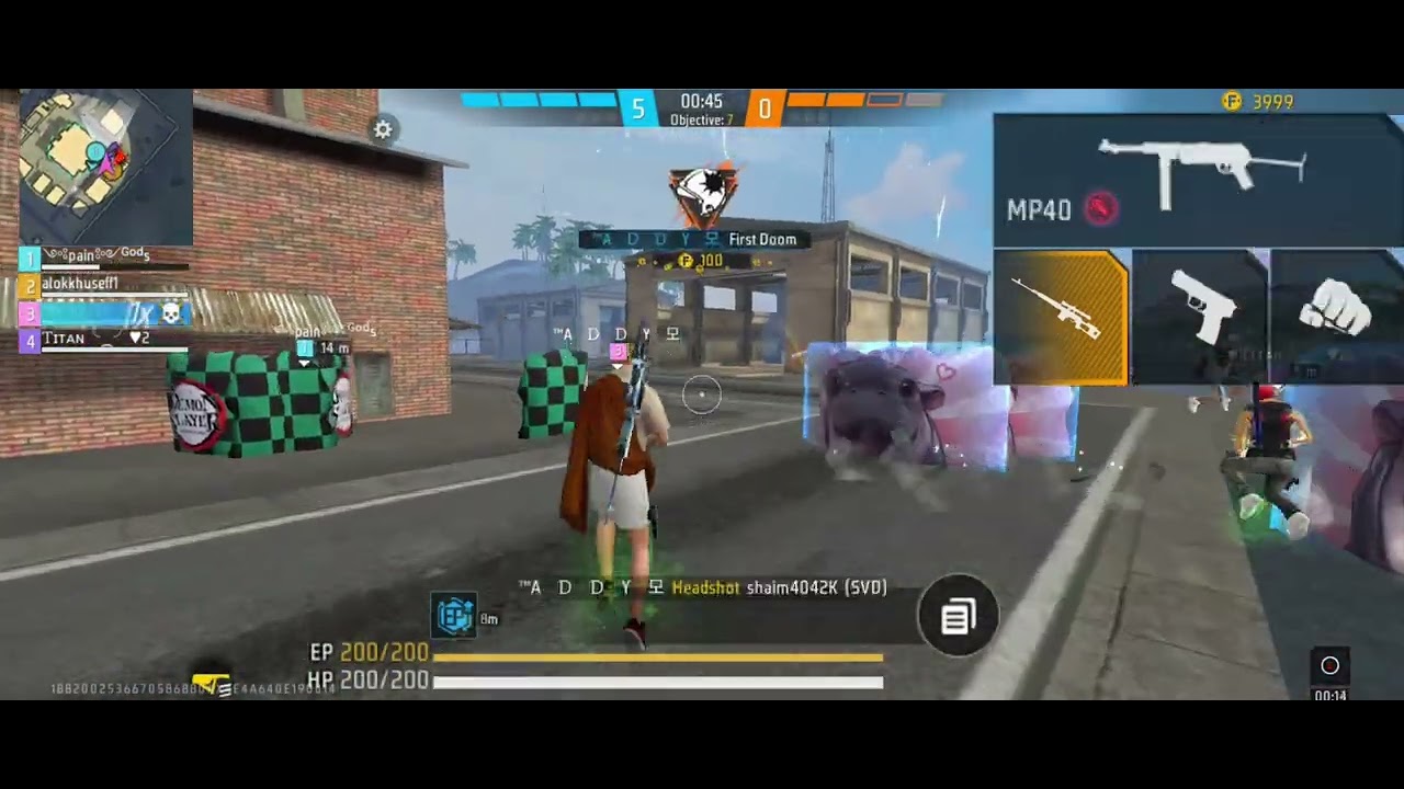 FF Custom only head no reacoll 100℅ headshot #dimond #ffmax #ffoneshoot #gameplay #ffshort