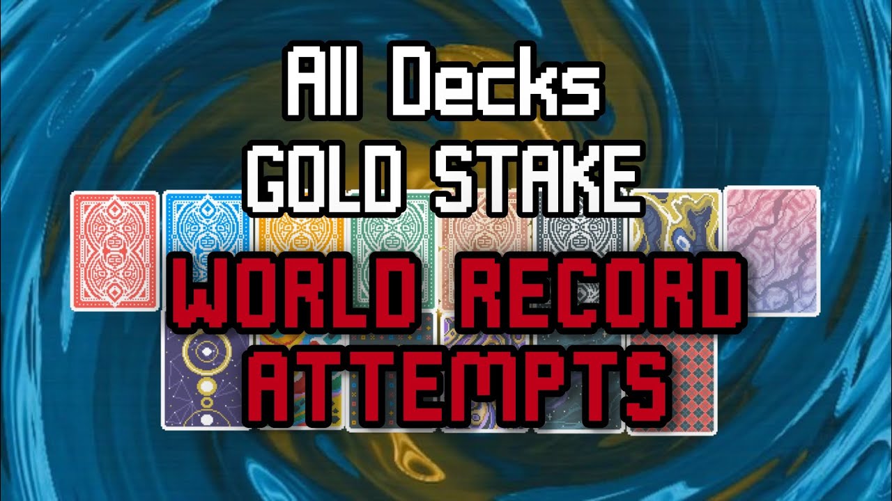 All Deck Speedrun World Record Attempts (Gold Stake Balatro) Day 4