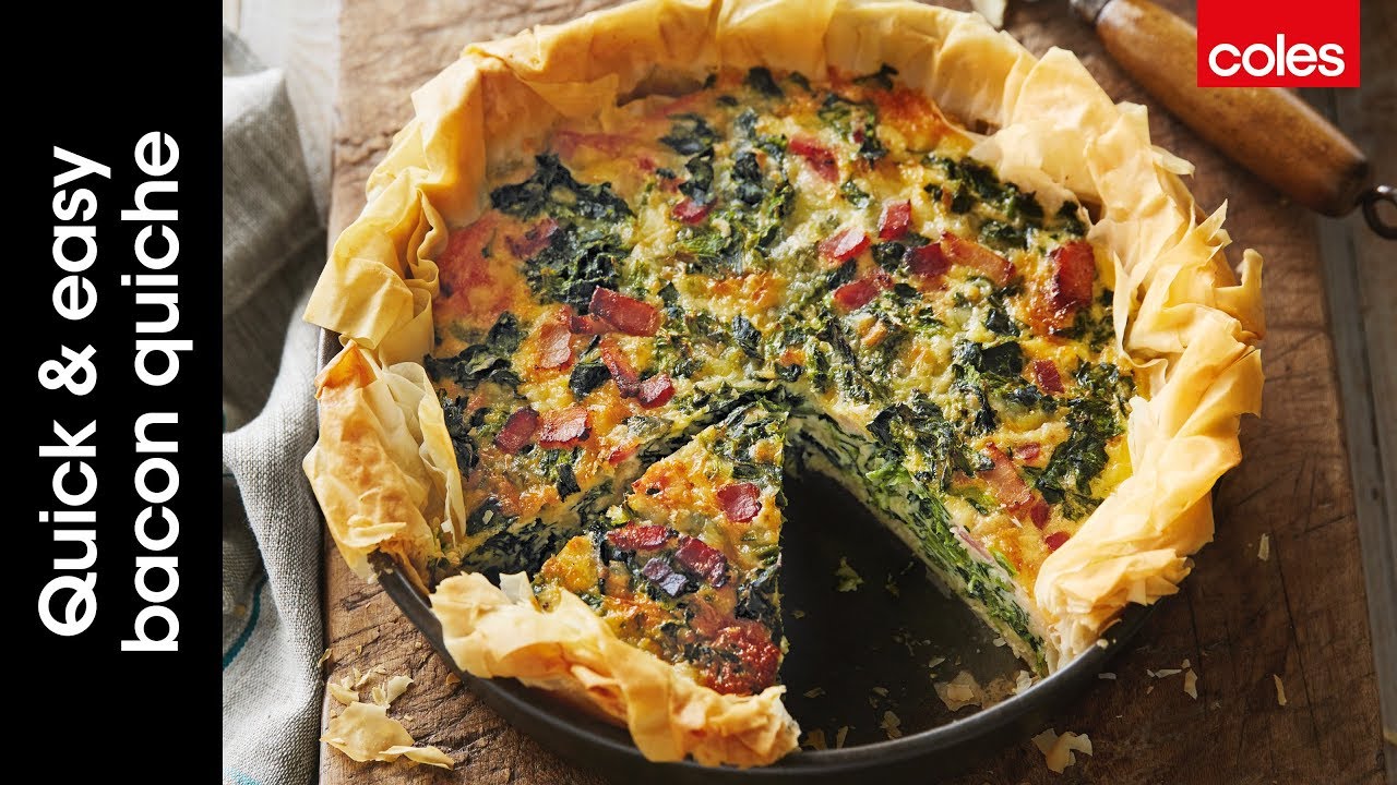 This is how to make a quick & easy bacon quiche