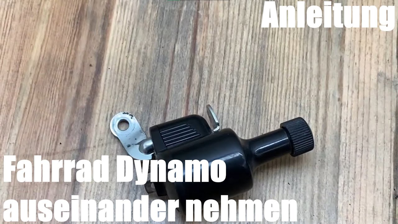 Fahrrad Dynamo auseinander nehmen und Erklärung der Funktionsweise Seitenläufer Demontage Anleitung