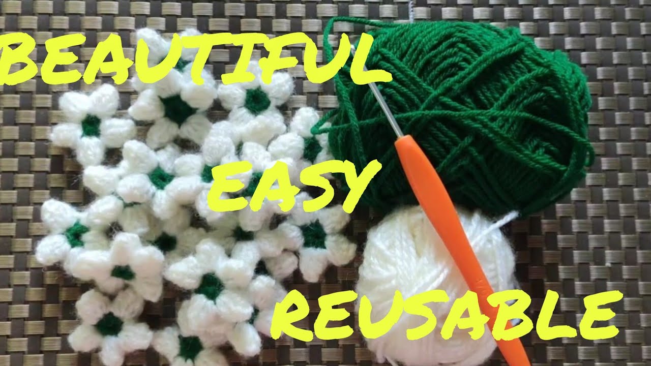 HOW TO CROCHET HANDMADE JASMINE GAJRA/Easy tutorial for beginners #knitting #crochet