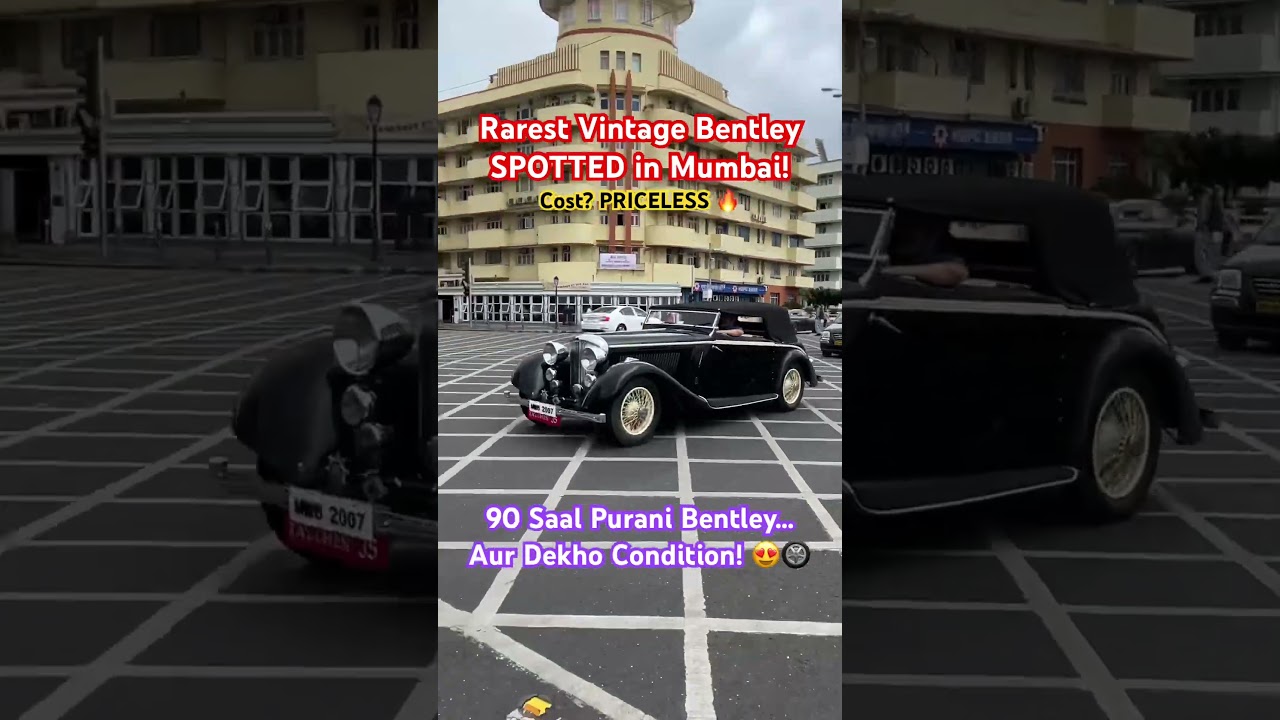1935 Bentley Spotted in Mumbai 🇮🇳 | Vintage Royalty on Indian Streets! 👑🔥 #shorts