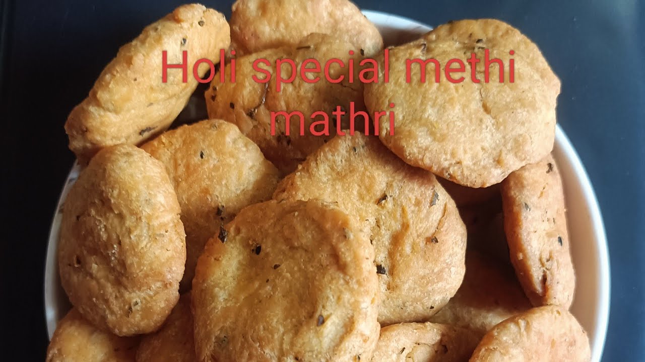 Holi special methi mathri 