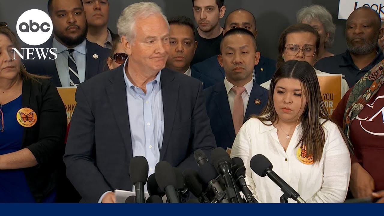 Sen. Van Hollen holds news conference after meeting Kilmar Abrego Garcia