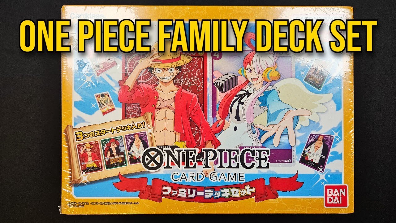 Распаковка японского стартового набора карт One Piece Family Deck Set.