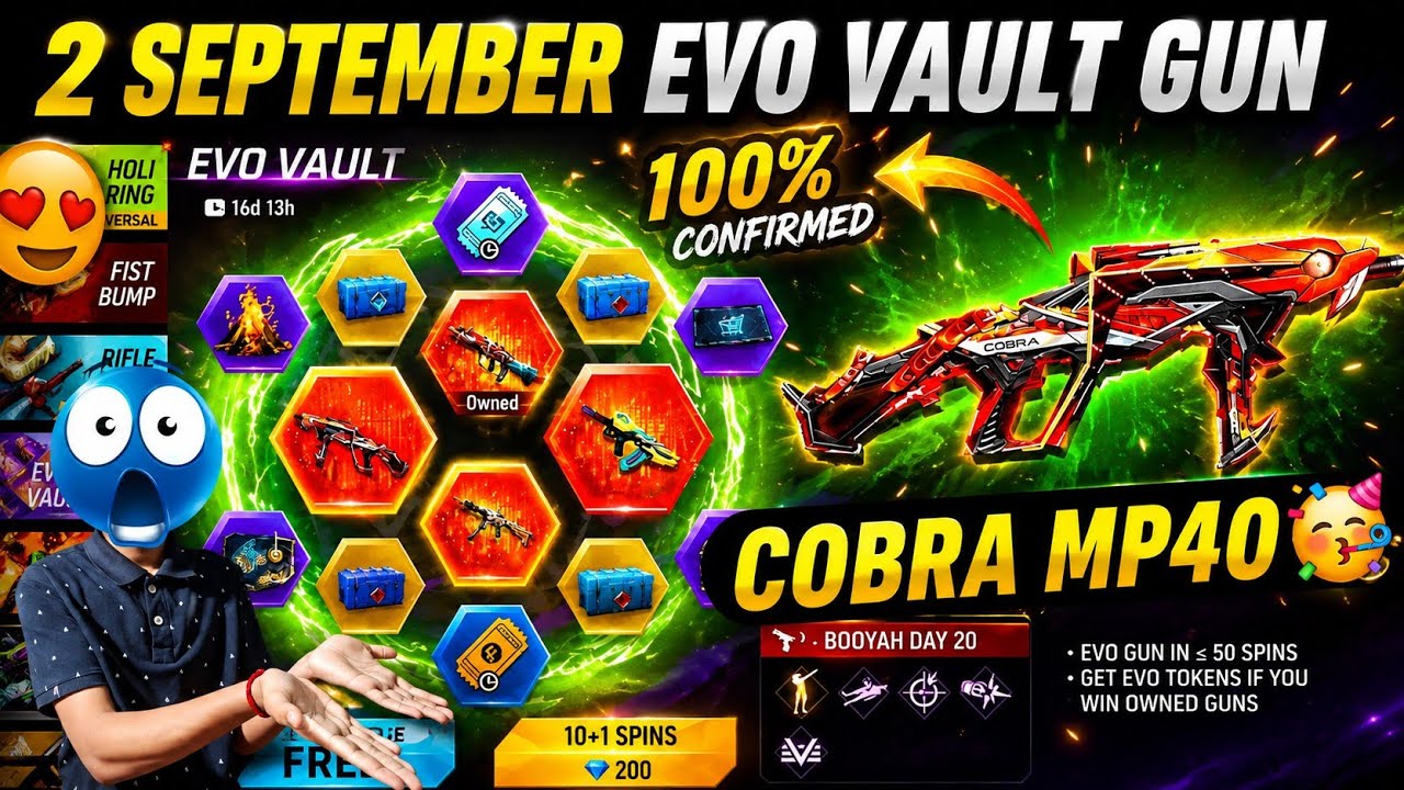 Next Evo Vault Event Free Fire | September Evo Vault 2026 | September Month Evo Vault 2026 