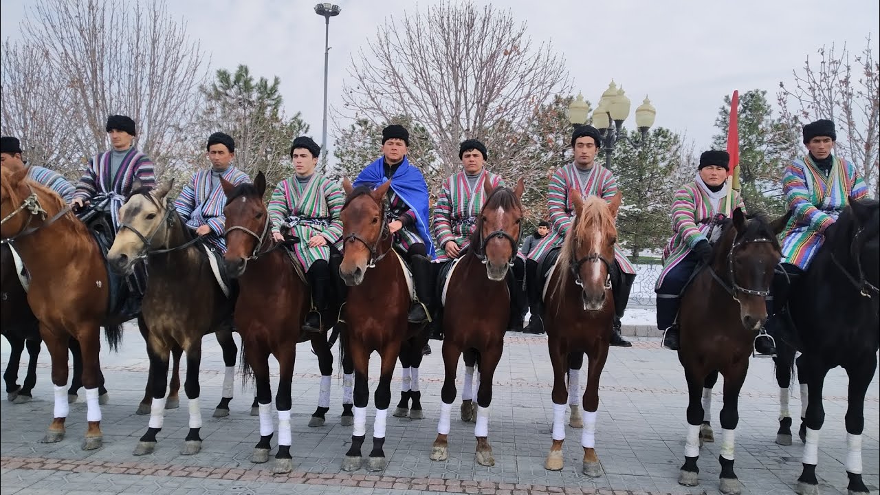 330 km masofa. Samarqand shahri. Registon maydoni.  Qorabayir otlar karvoni.   7.12.2022 yil.