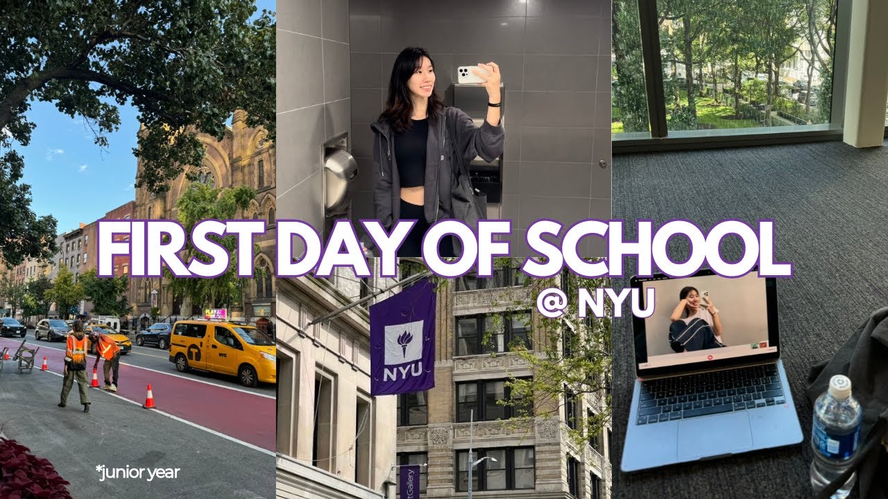 FIRST DAY OF SCHOOL at NYU: vlog, grwm, dance class, friends💌 *junior year*