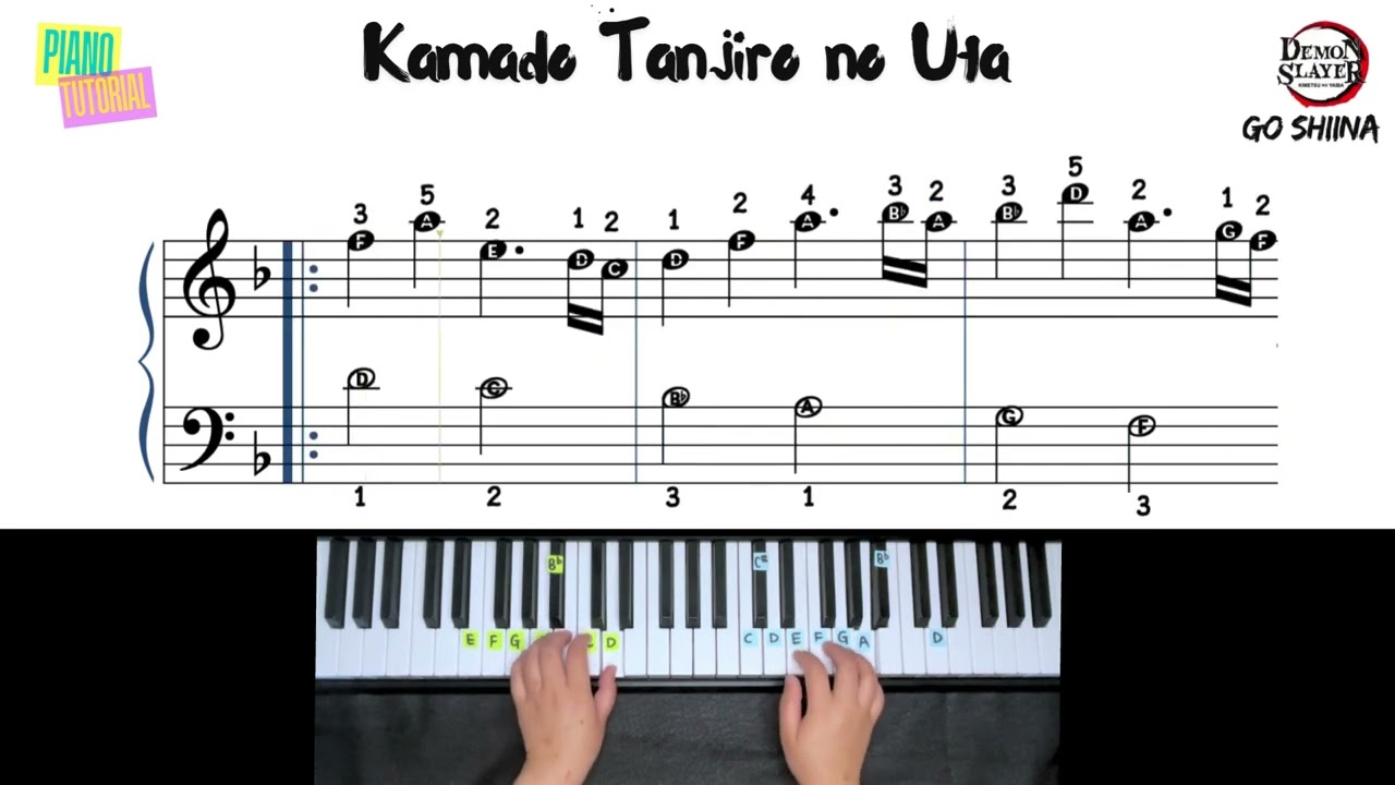 Sheet Music - DEMON SLAYER Sad Song Kamado Tanjiro no Uta 鬼滅の刃 Easy Piano #pianotutorial #sheetmusic
