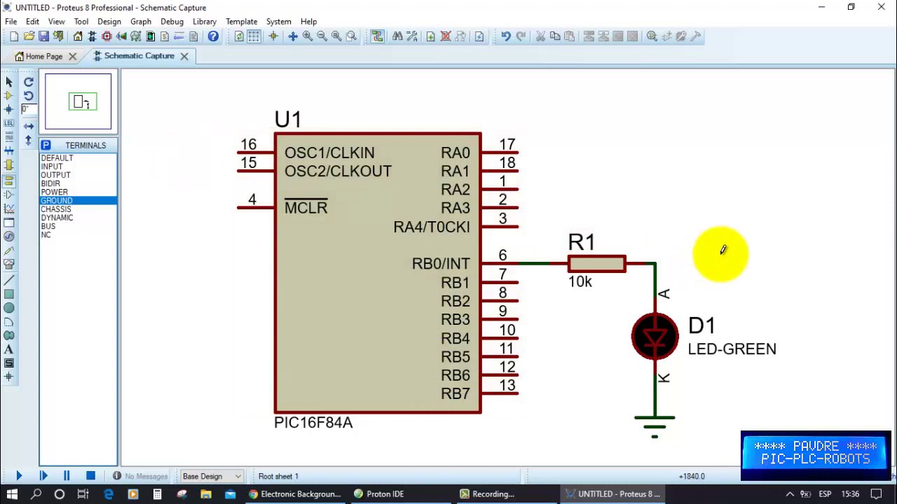 SIMULACIÓN DE PROGRAMA EN PROTEUS - MICROCONTROLADORES PIC