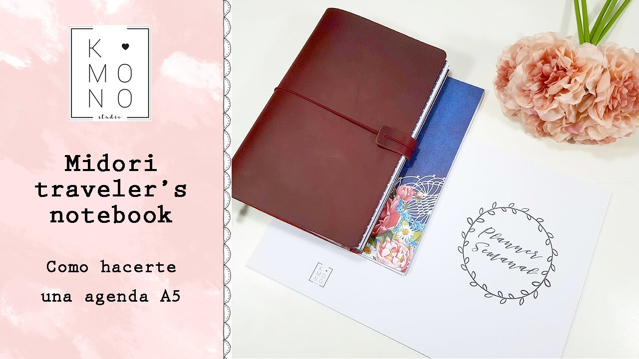 Como hacerte tu agenda A5 para un midori traveler's notebook | AGENDA DIGITAL IMPRIMIBLE