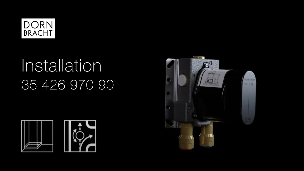 Unterputz Installation und Montage Thermostat mit Vorabsperrung | Dornbracht