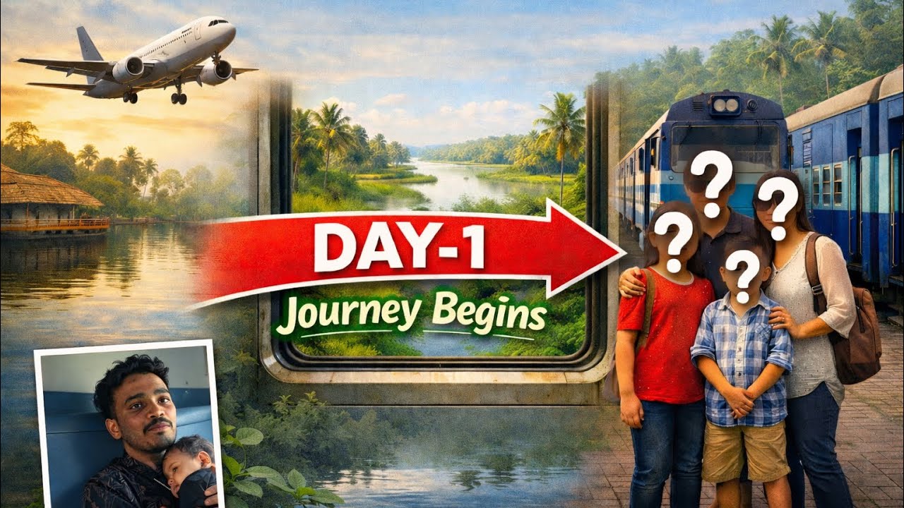 DAY-1 కేరళ | గ్రీనరీ, ట్రైన్ & ఫస్ట్ ఫీల్ 🌿🚆|#youtube #kerala #vlog #family #travel #train #vlogger