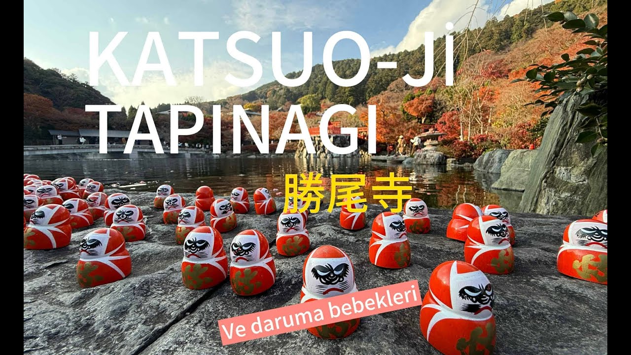 Katsuo-ji (Temple) Tapınagını Eşimle gezdik (勝尾寺)ダルマの多い寺です。