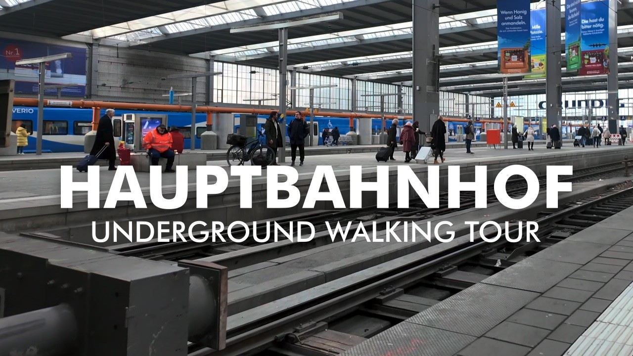 4K Munich Central Station Walking Tour