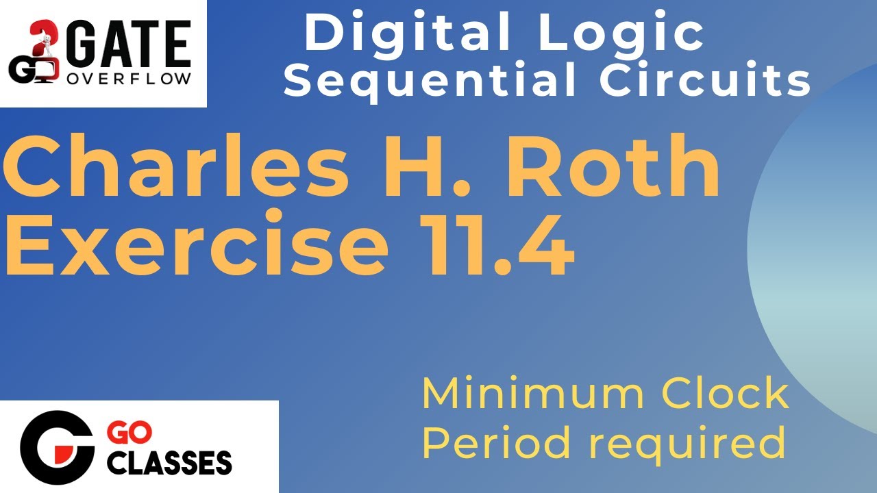 Example 1 : Charles H. Roth Exercise 11.4 | Minimum Clock Period | Maximum Clock Frequency Possible