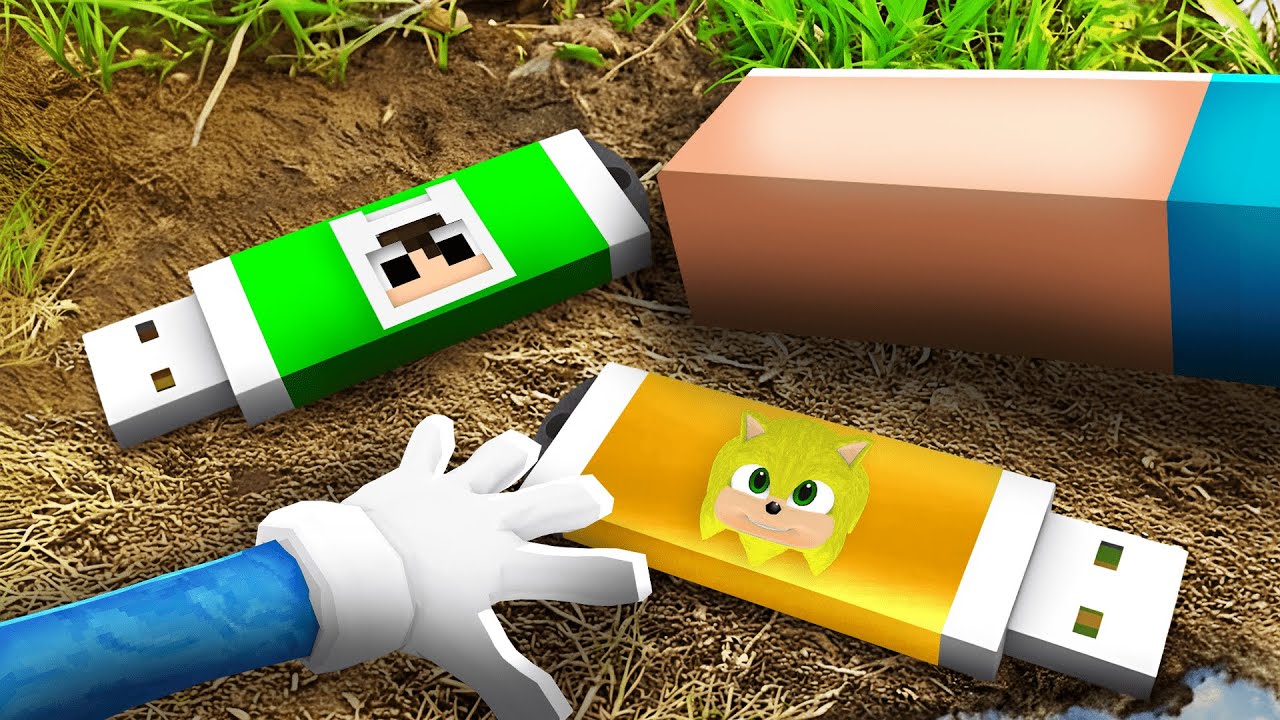 ENES VE BEBEK SONİC ÇOCUKLARININ GİZLİ USB SÜRÜCÜLERİNİ BULDU! 😱 Minecraft
