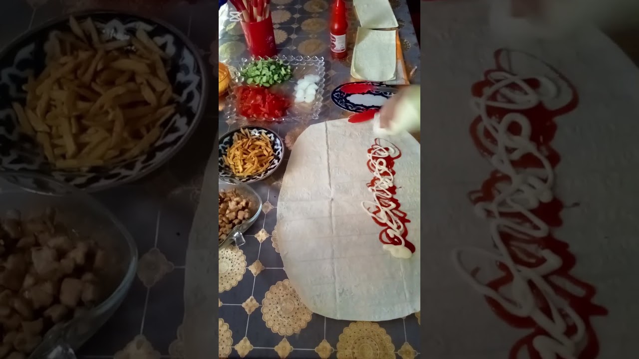 Uy sharoitida mazali lavash tayyorlash#food