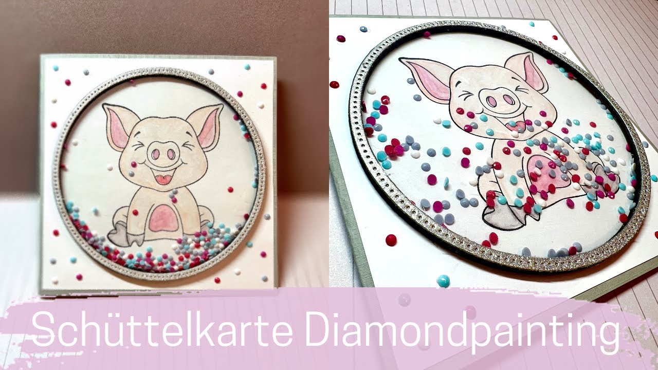 Übrige Diamond Painting Steine? Dann hier eine Lösung! Schüttelkarte mit Diamond Painting Steinen🥰