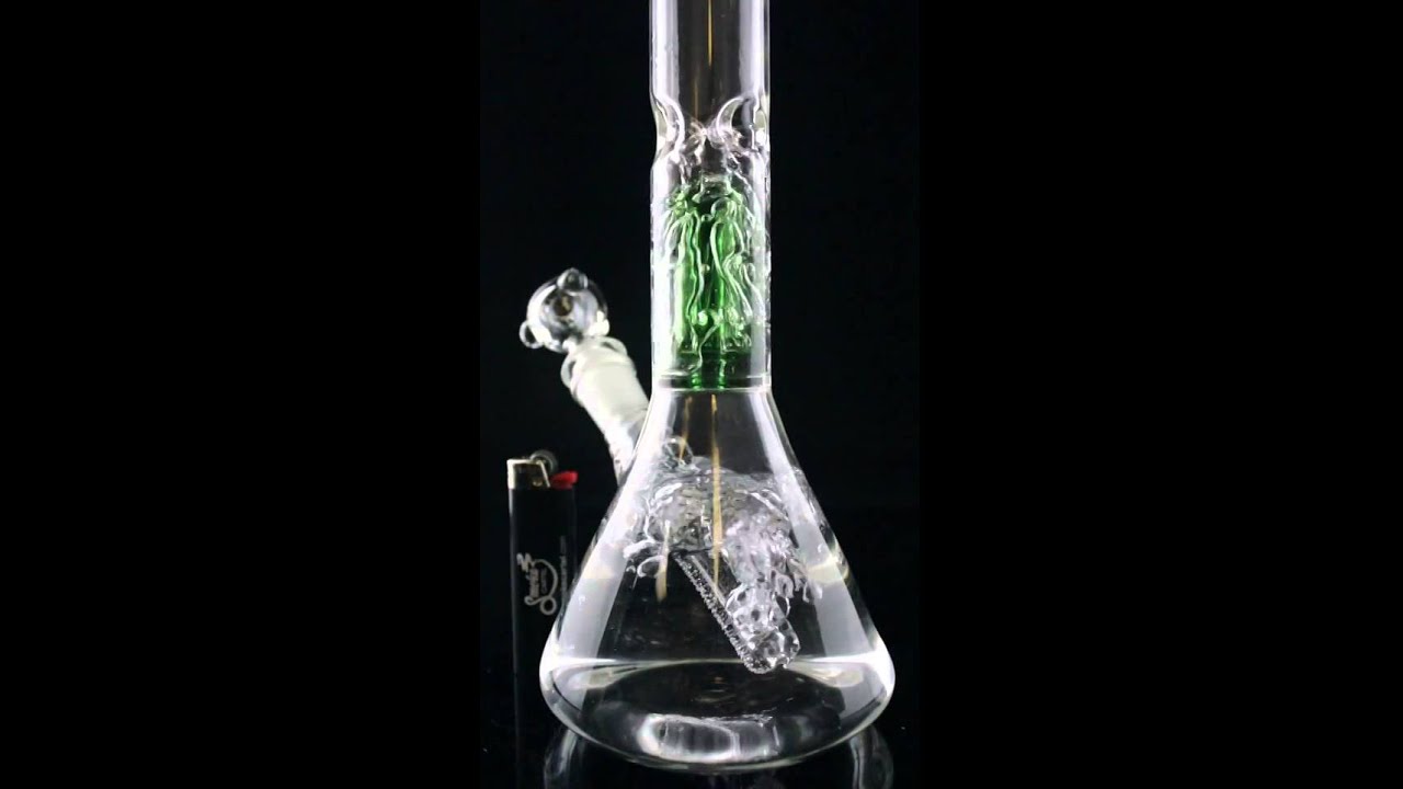 Domed UFO Showerhead Perc Beaker Base with Ice Pinch
