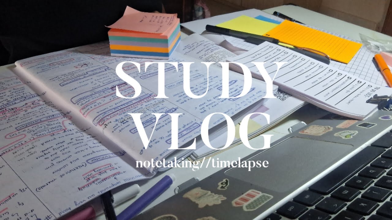 study vlog~cramming for exams(ToT)//lots of note-taking timelapse^^