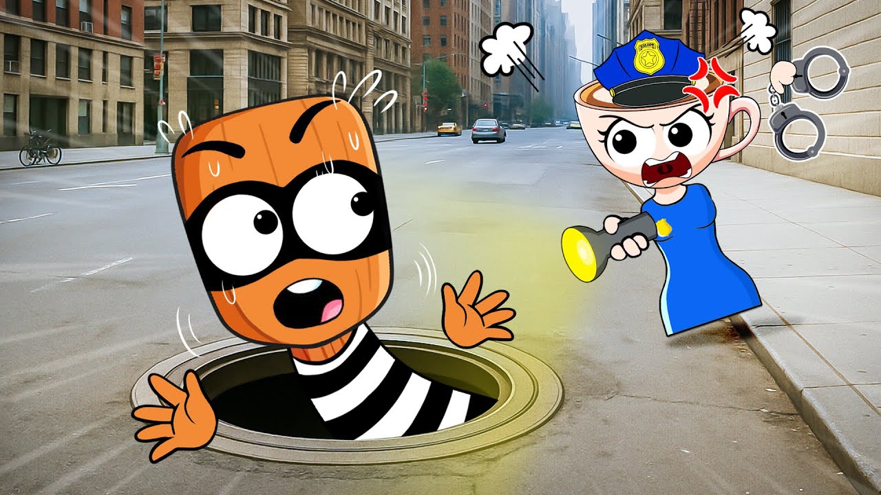 ¡TUNG TUNG SAHUR se escapó! 😱 ¿Podrá la policía CAPPUCCINA atraparlo? | Sprunki in Real Life Español