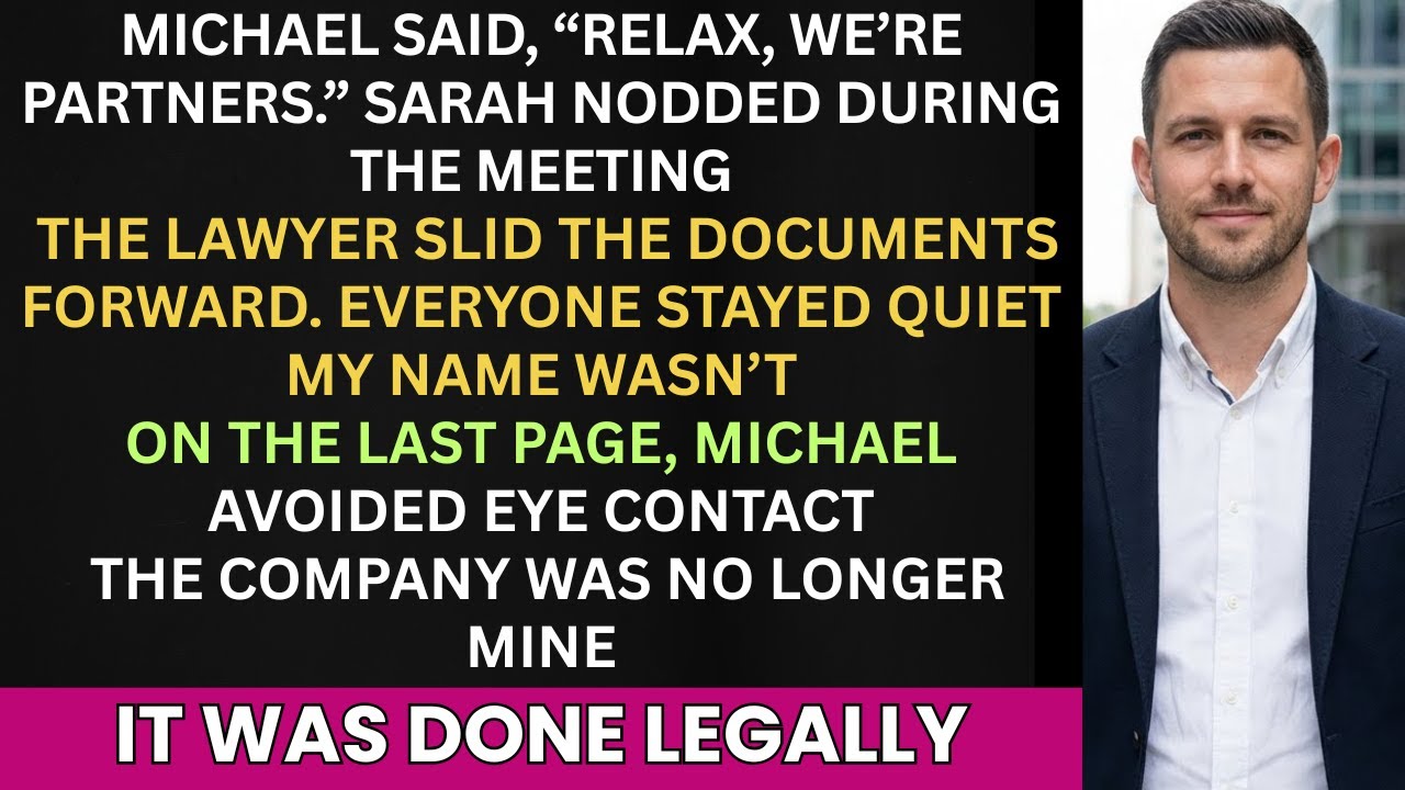 My Business Partner Smiled While the Lawyer Took Everything