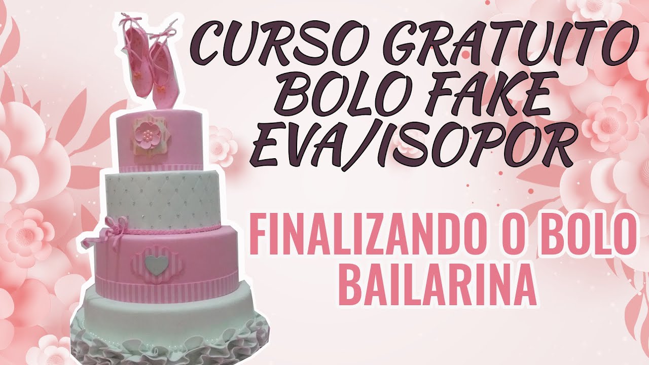 Bolo Fake bailarina #bolofakedeeva #facavcmesmo #captone #babadodeeva #stencilnoeva #cursogratuito