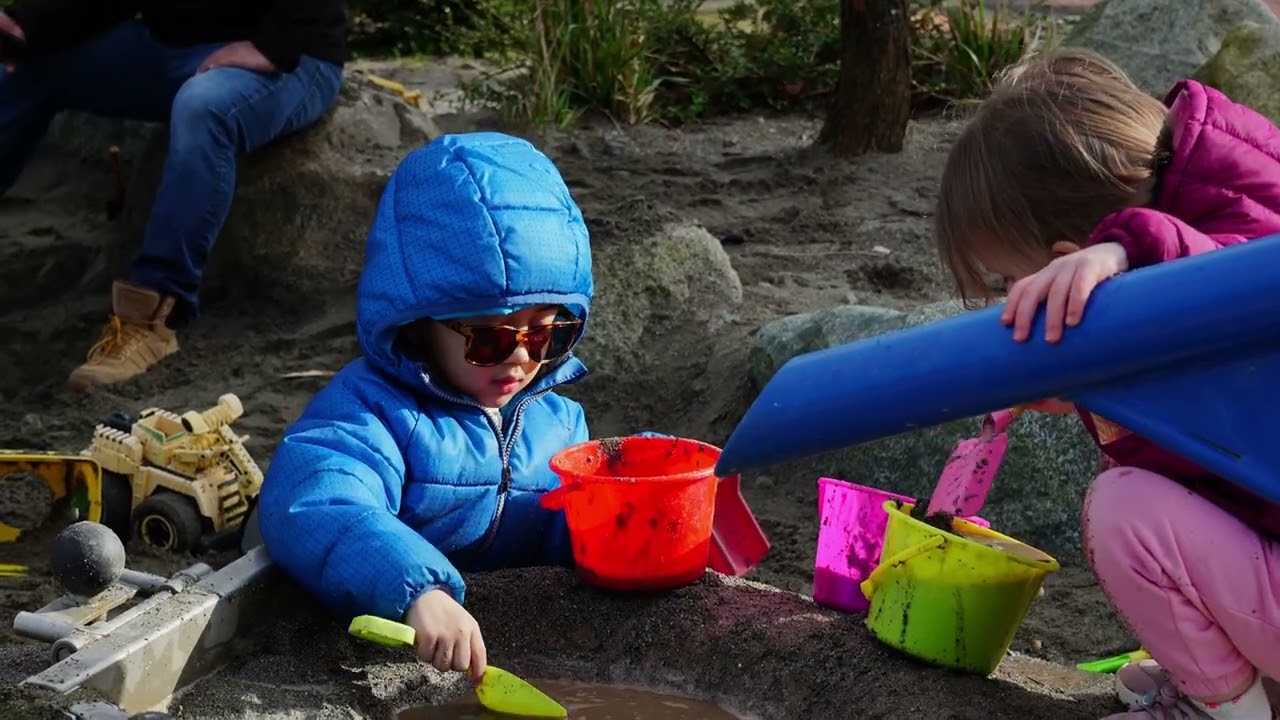 Matthew enjoy playing in the sand at Horseshoe bay park