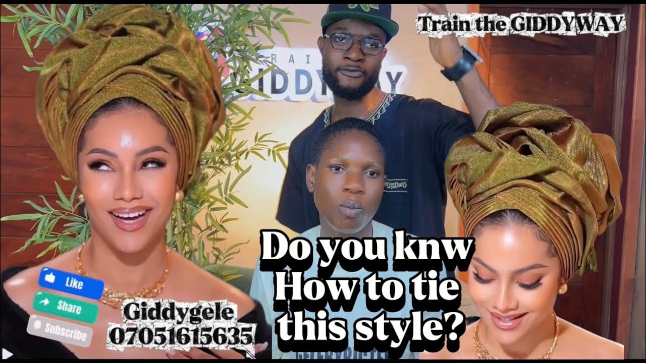 How to tie  this unconventional GÈLÈ style (3 in 1 style) watch and share 🙏 #gele #fashion #fyp