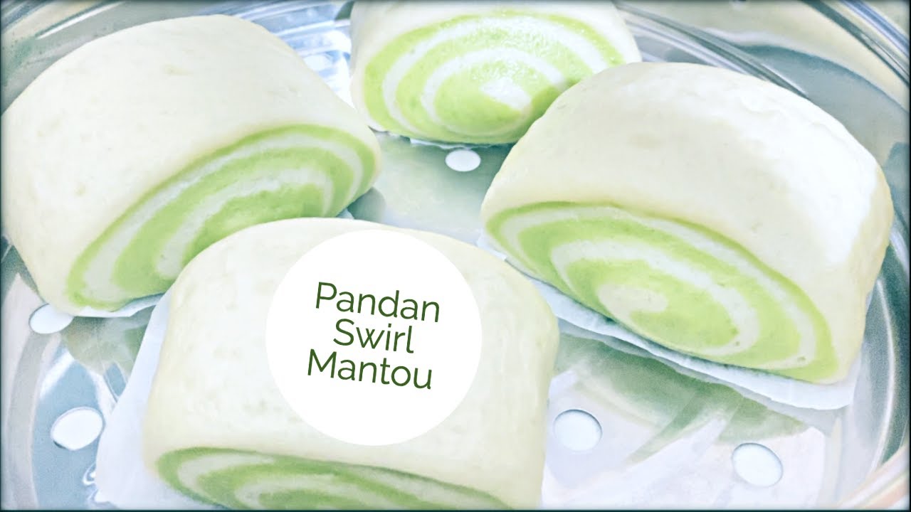 Pandan Swirl Mantou | Spiral Mantou | 班兰双色馒头 ｜鲜奶馒头