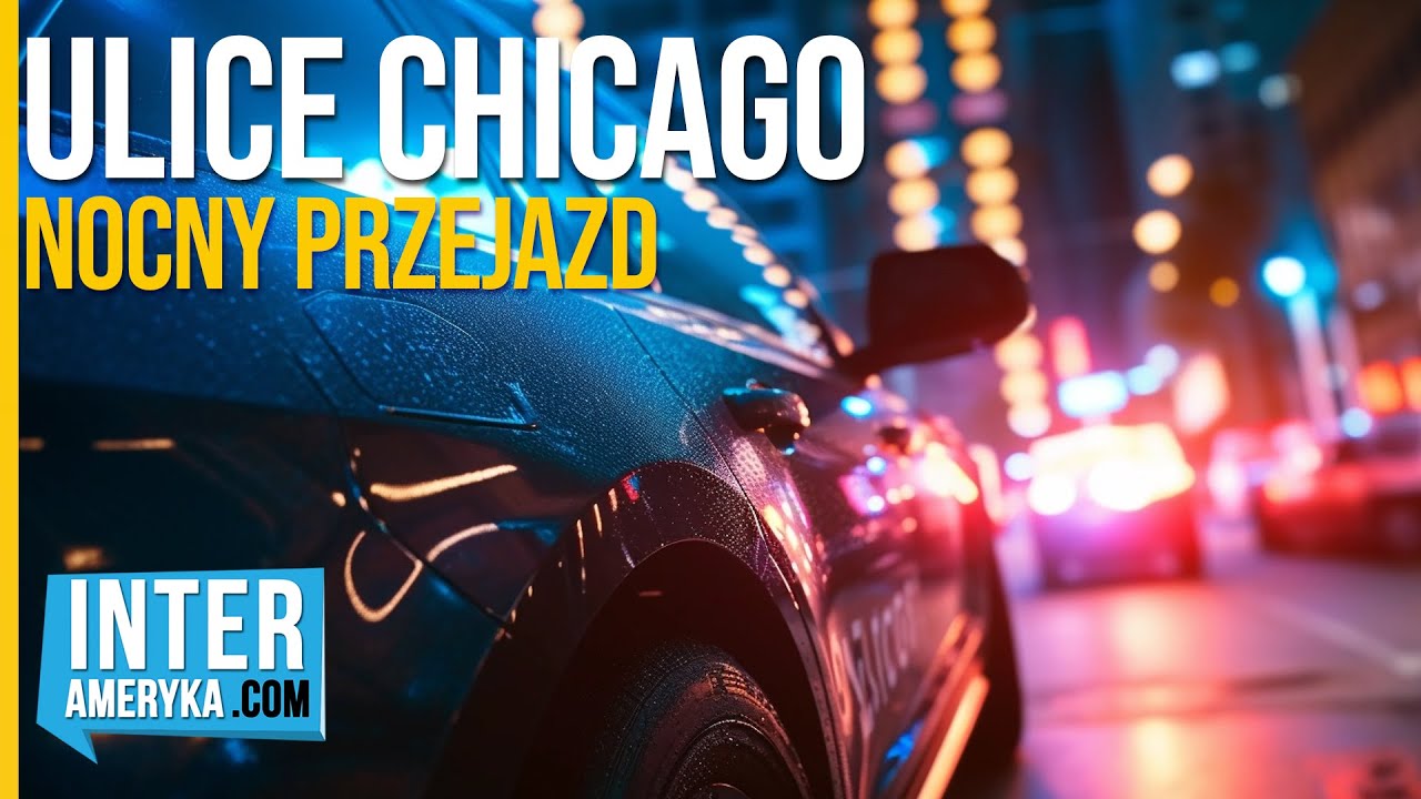 Nocne życie w USA - Chicago -nocna jazda samochodem