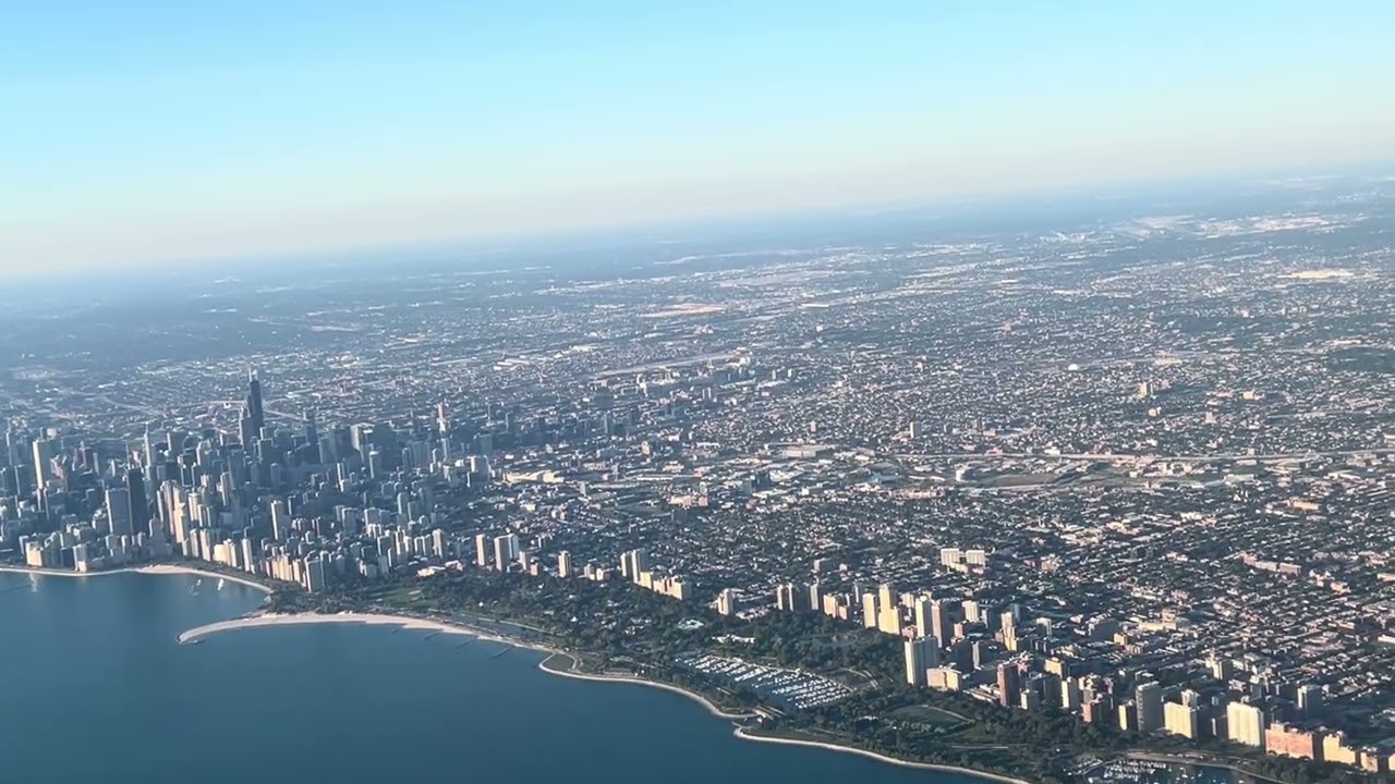 Chicago, Illinois September 2025- Downtown Chicago From the Air
