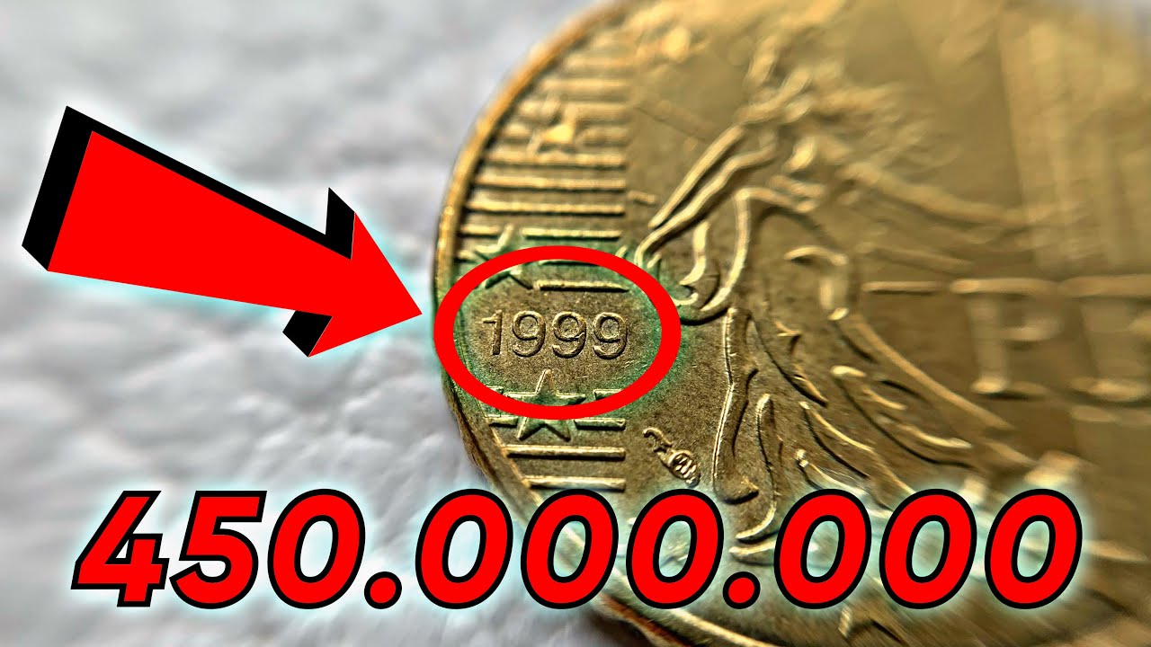 RARE 450.000.000 - 10 Euro Cent 1999 France