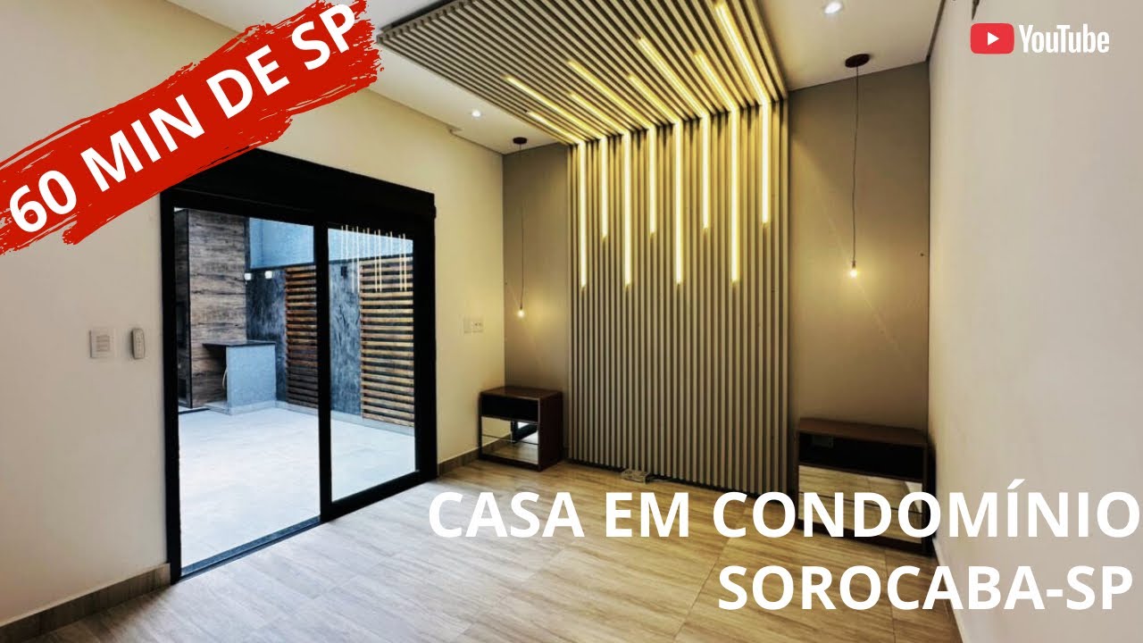 CASA À VENDA EM CONDOMÍNIO FECHADO  | SOROCABA-SP | 60 MIN DE SP 