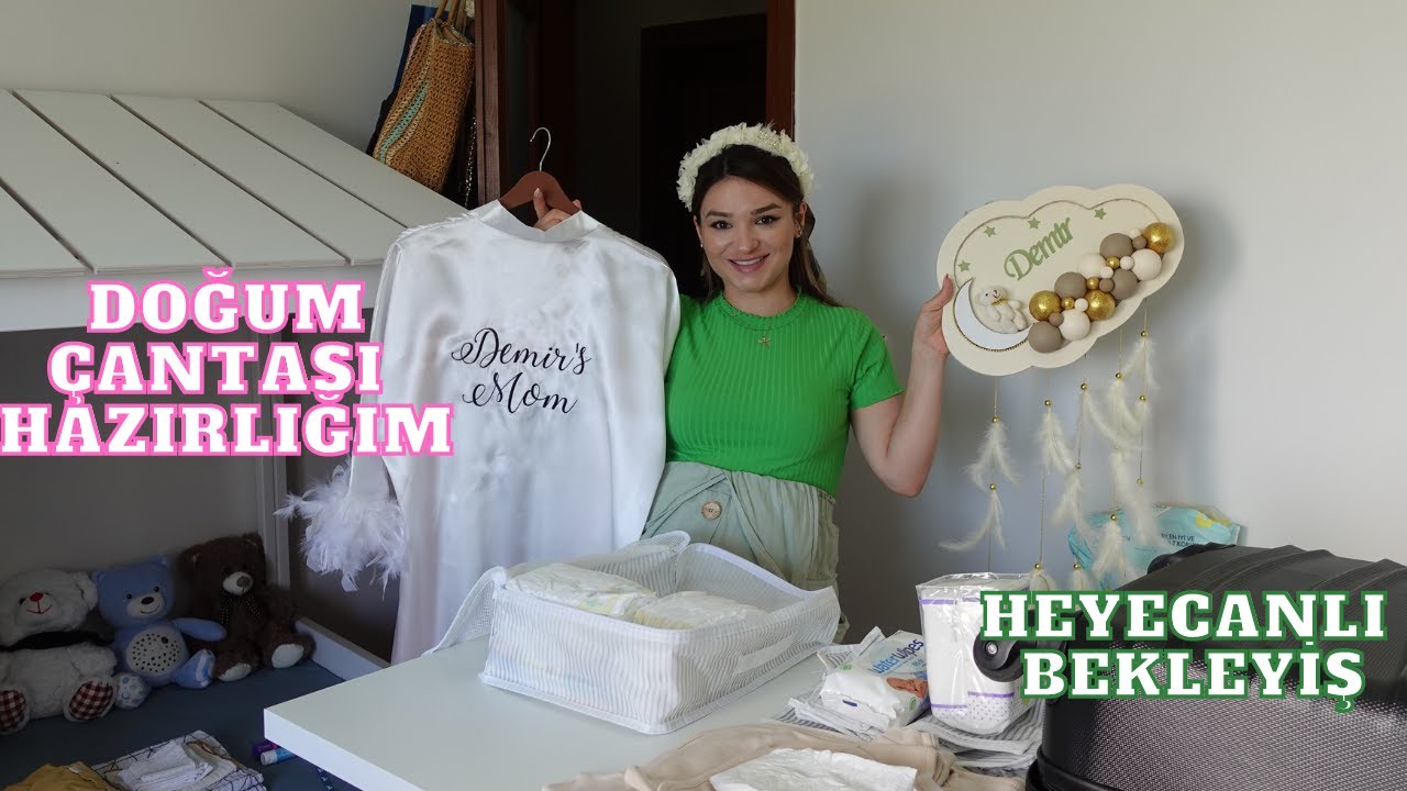 HASTANE ÇANTAMDA NELER VAR?🤰🏽 BİRLİKTE DOĞUM ÇANTAMI HAZIRLIYORUZ🥰