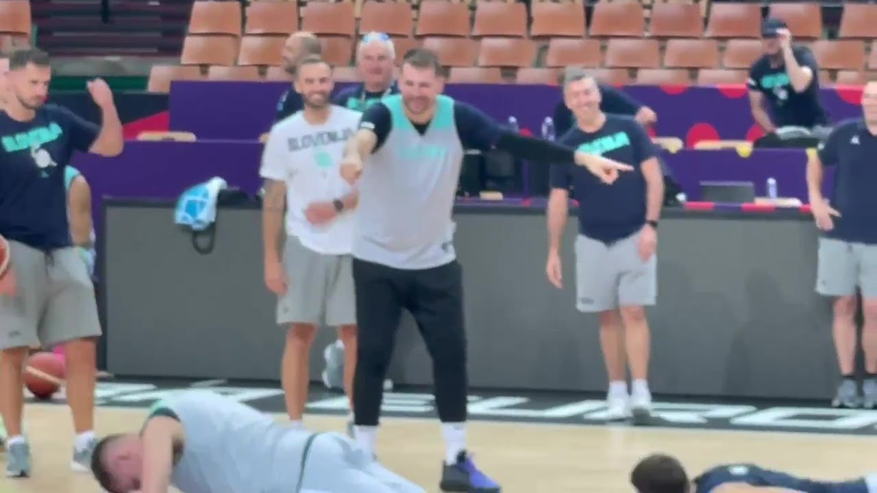 LUKA DONCIC & THE TEAM SLOVENIAs TODAYS POST PRACTICE AHEAD OF TOMORROWS FINAL GROUP MATCH VS ISRAEL