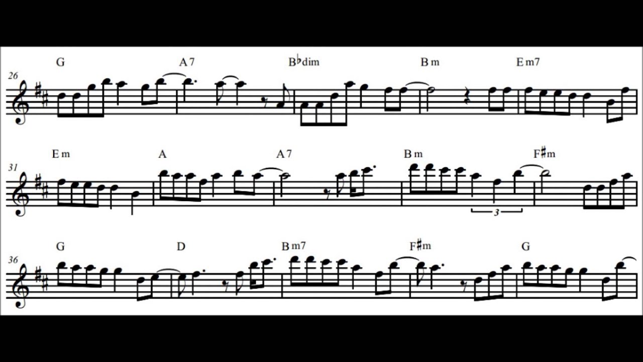Fico assim sem você - partitura sax alto