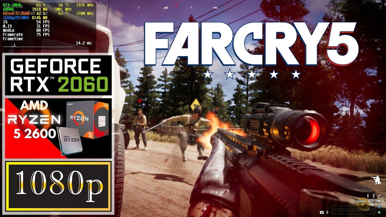 Far Cry 5 | 1080p Ultra | RTX 2060, Ryzen 5 2600, 16GB RAM