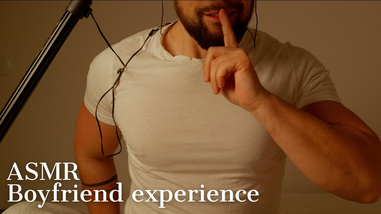 ASMR Boyfriend gives you face massage | Relaxing Hand movements and Inaudible Whispers