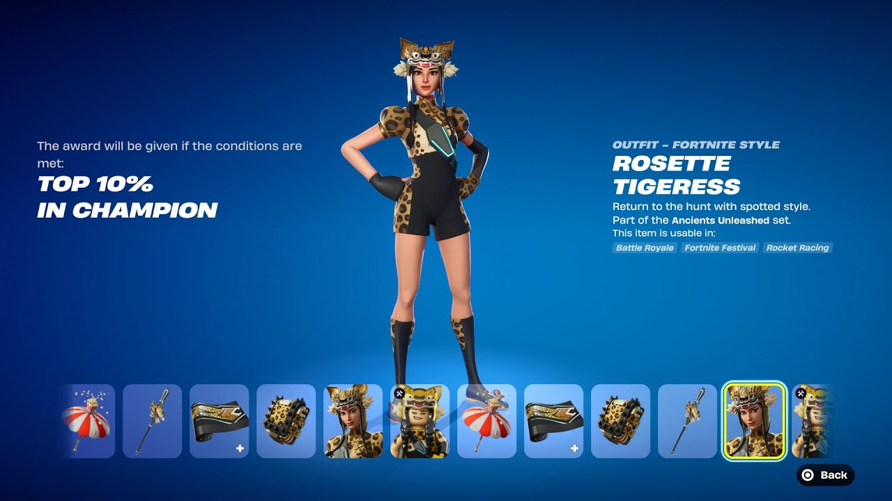Как получить облик Розетты &laquo;Тигрица&raquo; ПРЯМО СЕЙЧАС БЕСПЛАТНО в Fortnite! (Откройте стиль LEGO Розе...